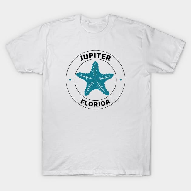 Jupiter, Florida Starfish T-Shirt by Mountain Morning Graphics